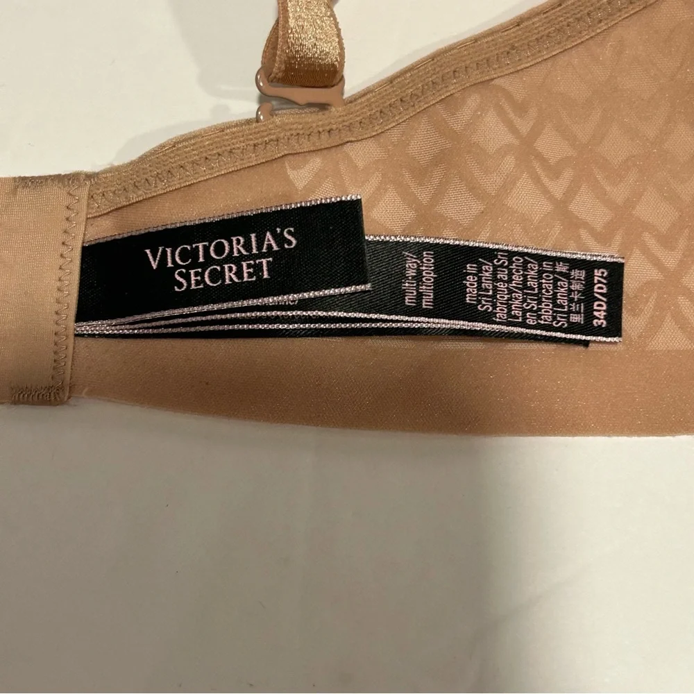 Victoria's Secret Multi-Way Underwire Push Up Strapless Bra 34D Beige - Picture 6 of 11